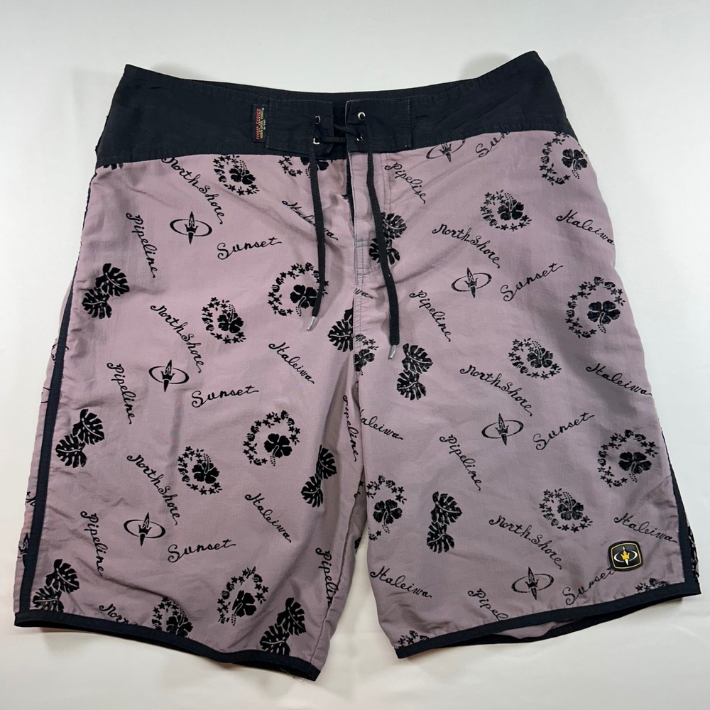 Triple Crown of Surfing Mens Board Shorts 34 Purple North Shore Hawaii‎ 3179648